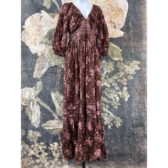 New Free People Golden Hour Maxi Dress size Medium - Picture 6 of 8